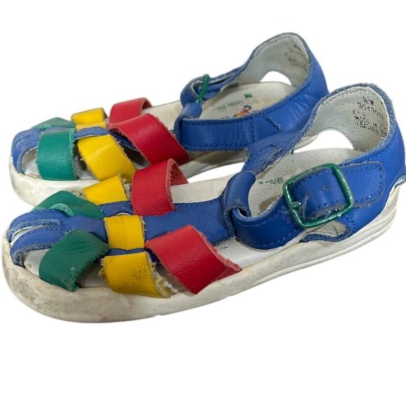 Munchkin Shoes - Vintage Munchkin Colorblock Multicolor Sandals Size 8 Women's